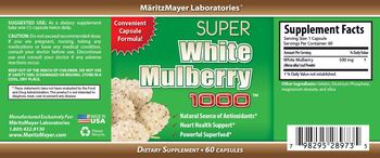 MaritzMayer Laboratories Super White Mulberry 1000 - supplement
