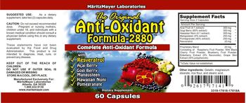 MaritzMayer Laboratories The Original Anti-Oxidant Formula-2880 - supplement