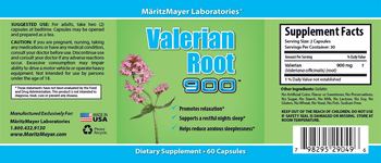 MaritzMayer Laboratories Valerian Root 900 - supplement
