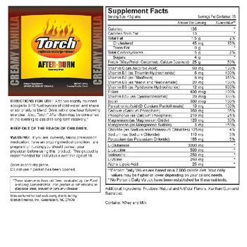 Market America Torch After-Burn Recovery Drink Creamy Vanilla Flavor - supplement