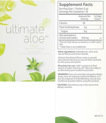 Market America Ultimate Aloe Natural Flavored Powder - supplement