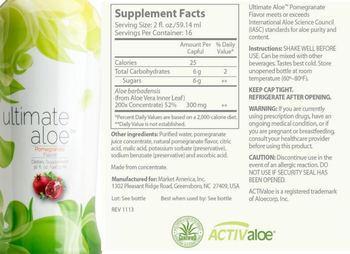 Market America Ultimate Aloe Pomegranate Flavor - supplement