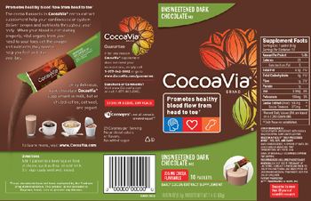 Mars Symbioscience CocoaVia Brand Unsweetened Dark Chocolate Mix - daily cocoa extract supplement