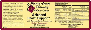 Martin Avenue Pharmacy Adrenal Health Support With Adrenal Gland Concentrate - supplement