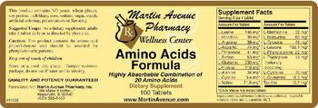 Martin Avenue Pharmacy Amino Acids Formula - supplement