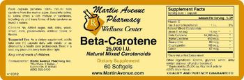Martin Avenue Pharmacy Beta-Carotene 25,000 IU Natural Mixed Carotenoids - supplement