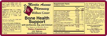 Martin Avenue Pharmacy Bone Health Support With Iprilflavone, Soy, And Calcium - supplement