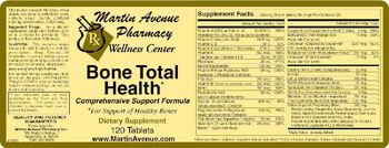 Martin Avenue Pharmacy Bone Total Health - supplement