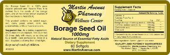 Martin Avenue Pharmacy Borage Seed Oil 1000mg - supplement