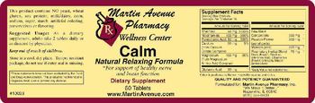 Martin Avenue Pharmacy Calm - supplement