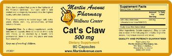 Martin Avenue Pharmacy Cat's Claw 500 mg - supplement