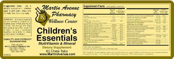 Martin Avenue Pharmacy Children's Essentials Multivitamin & Mineral - supplement