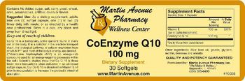 Martin Avenue Pharmacy CoEnzyme Q10 100 mg - supplement