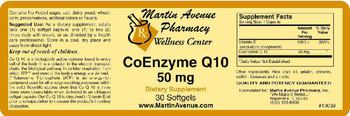 Martin Avenue Pharmacy CoEnzyme Q10 50 mg - supplement