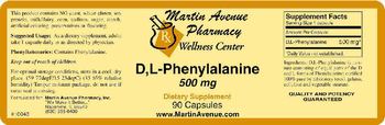 Martin Avenue Pharmacy D,L-Phenylalanine 500 mg - supplement