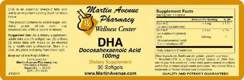 Martin Avenue Pharmacy DHA 100 mg - supplement