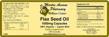 Martin Avenue Pharmacy Flax Seed Oil 1000 mg Capsules - supplement
