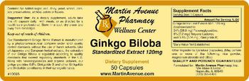 Martin Avenue Pharmacy Ginkgo Biloba Standardized Extract 120mg - supplement