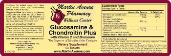 Martin Avenue Pharmacy Glucosamine & Chondroitin Plus With Vitamin C And Bromelain - supplement