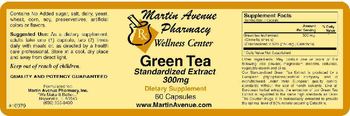 Martin Avenue Pharmacy Green Tea Standardized Extract 300mg - supplement