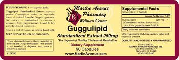Martin Avenue Pharmacy Guggulipid Standardized Extract 250mg - supplement
