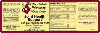 Martin Avenue Pharmacy Joint Health Support With Glucosamine And MSM - supplement