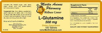 Martin Avenue Pharmacy L-Glutamine 500 mg - supplement