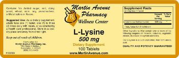 Martin Avenue Pharmacy L-Lysine 500 mg - supplement