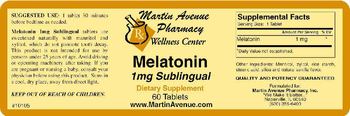 Martin Avenue Pharmacy Melatonin 1 mg Sublingual - supplement