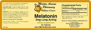 Martin Avenue Pharmacy Melatonin 3 mg Long Acting - supplement