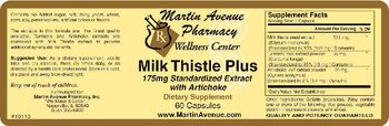 Martin Avenue Pharmacy Milk Thistle Plus 175 mg Standardized Extract With Artichoke - supplement