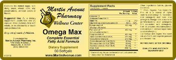 Martin Avenue Pharmacy Omega Max - supplement