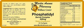 Martin Avenue Pharmacy Phosphatidyl Serine Complex 500mg - supplement