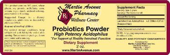 Martin Avenue Pharmacy Probiotics Powder High Potency Acidophilus - supplement