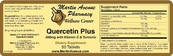 Martin Avenue Pharmacy Quercetin Plus 500mg With Vitamin C & Turmeric - supplement