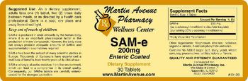 Martin Avenue Pharmacy SAM-e 200mg - supplement