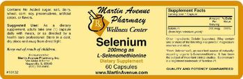 Martin Avenue Pharmacy Selenium 200mcg As L-Selenomethionine - supplement