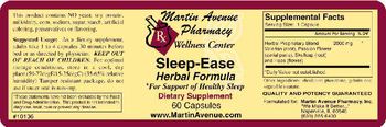 Martin Avenue Pharmacy Sleep-Ease Herbal Formula - supplement