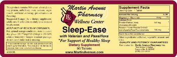Martin Avenue Pharmacy Sleep-Ease With Valerian And Passiflora - supplement