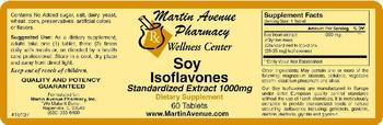 Martin Avenue Pharmacy Soy Isoflavones Standardized Extract 1000mg - supplement