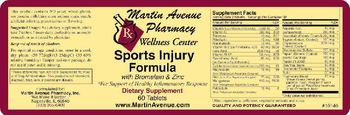 Martin Avenue Pharmacy Sports Injury Formula With Bromelain & Zinc - supplement