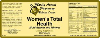 Martin Avenue Pharmacy Women's Total Health MultiVitamin And Mineral - supplement
