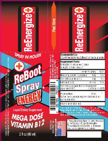 Marz Sprays Reboot Spray Energy - liquid supplement