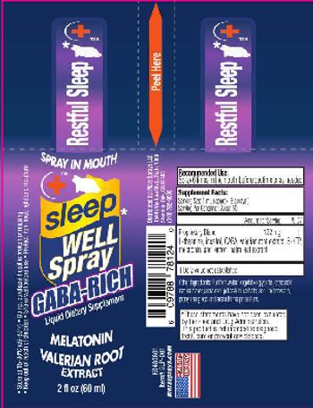 Marz Sprays Sleep Well Spray - liquid supplement