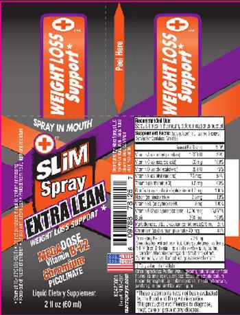 Marz Sprays Slim Spray Extra Lean Weight Loss Support - liquid supplement