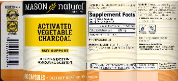 Mason Natural Activated Vegetable Charcoal - supplement