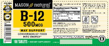Mason Natural B-12 500 mcg - supplement