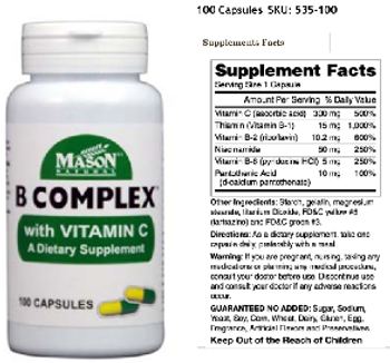 Mason Natural B Complex with Vitamin C - supplement