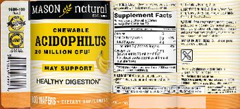 Mason Natural Chewable Acidophilus 20 Million CFU - supplement