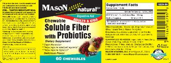 Mason Natural Chewable Soluble Fiber With Probiotics - supplement